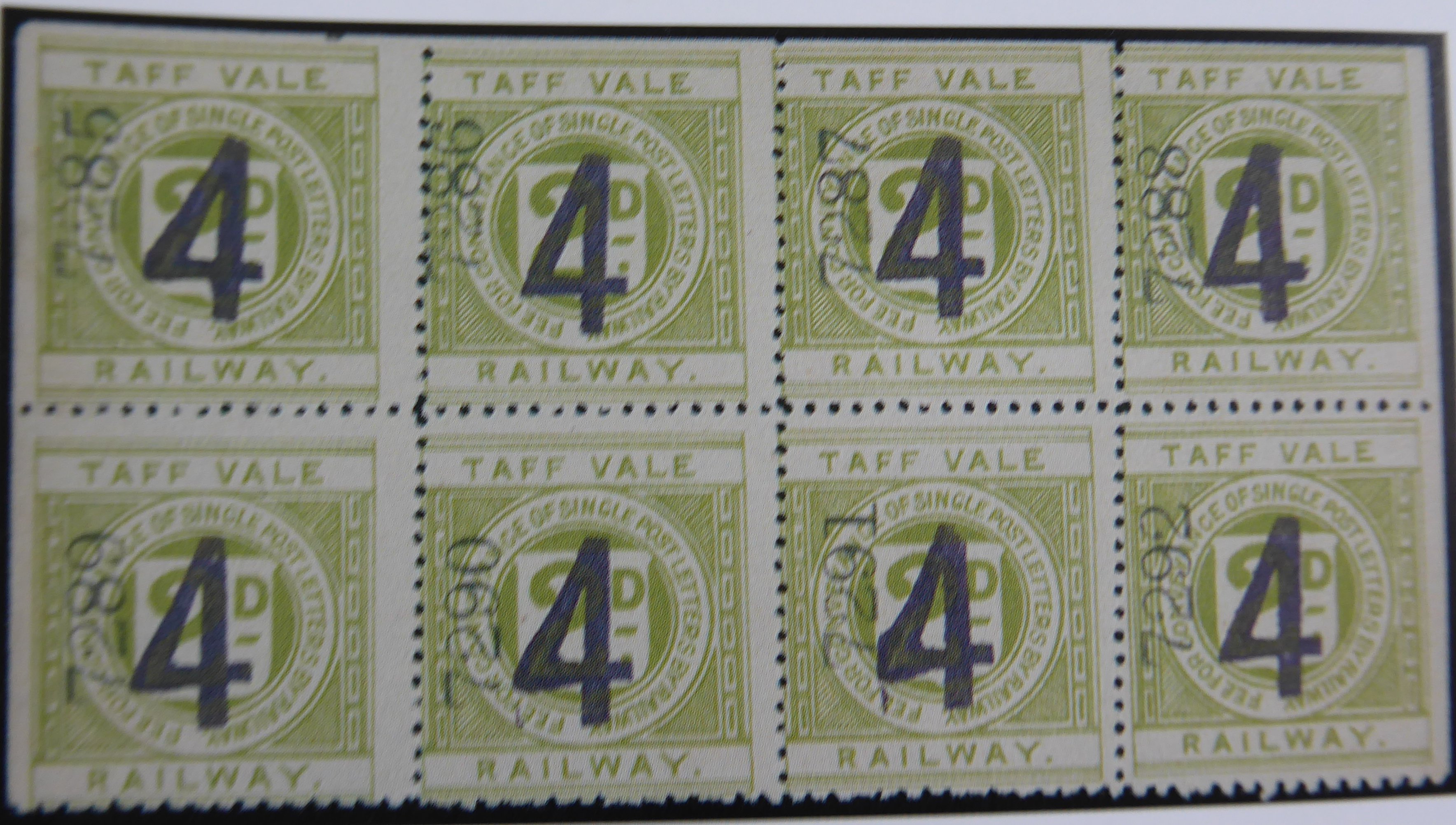 Railway Letter Stamps Taff Vale Railway